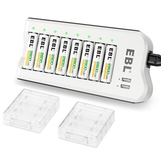 Foto 1 | Foto 1 | Baterías Recargables Ebl 2800 Mah Ni-mh Aa (paquete De 8) Y Cargador - Venta Internacional.
