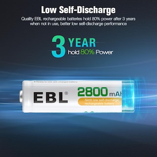 Foto 5 | Foto 5 | Baterías Recargables Ebl 2800 Mah Ni-mh Aa (paquete De 8) Y Cargador - Venta Internacional.