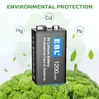 Foto 7 | Foto 7 | Baterías De Litio De 9 V Ebl 1200 Mah (paquete De 4) No Recargables - Venta Internacional.
