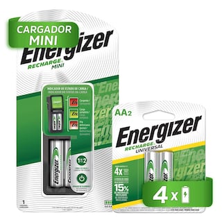 Foto 1 | Foto 1 | Cargador De Pilas Energizer Mini + 4 Pilas Recargables Aa