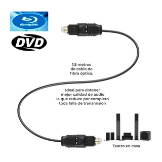 Foto 3 | Foto 3 | Cable Óptico de Audio Elegate de 1.5 M color Negro