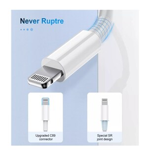 Foto 2 | Foto 2 | Cable de Cargador USB Belug Blanco 2 m para iPhone y iPad
