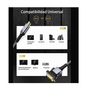 Foto 4 | Foto 4 | Cable DVI Conversión Bidireccional de DVI Gris