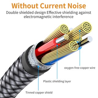 Foto 4 | Foto 4 | Cable Auxiliar Mcsper De Nailon Trenzado De 6.6 Pies/2 M Y 3.5 Mm, Gris, Paquete De 2 - Venta Internacional.