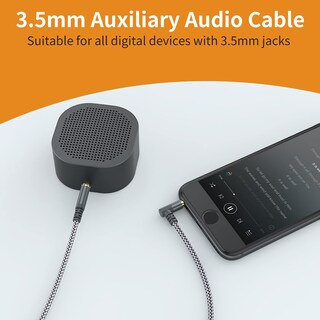 Foto 5 | Foto 5 | Cable Auxiliar Mcsper De Nailon Trenzado De 6.6 Pies/2 M Y 3.5 Mm, Gris, Paquete De 2 - Venta Internacional.