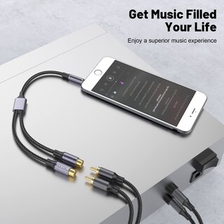 Foto 5 | Foto 5 | Cable Adaptador De Audio Moswag De 3,5 Mm Macho A 2 Rca Hembra - Venta Internacional.