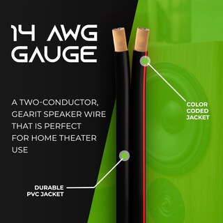 Foto 2 | Foto 2 | Cable De Altavoz Gearit Pro Series 14 Awg, Calibre 15,24 M, Negro - Venta Internacional.