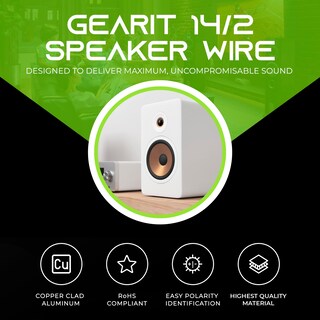Foto 3 | Foto 3 | Cable De Altavoz Gearit Pro Series 14 Awg, Calibre 15,24 M, Negro - Venta Internacional.