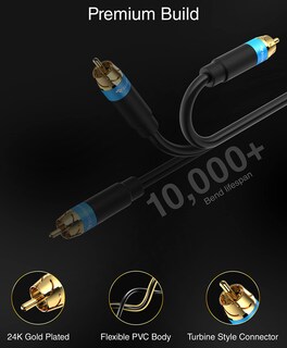 Foto 3 | Foto 3 | Cable de Subwoofer de Audio RCA BlueRigger de 15 Pies con Doble Blindaje - Venta Internacional
