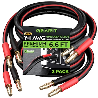 Foto 1 | Foto 1 | Cable Altavoz Gearit 14 Awg con Conectores Tipo Banana 2 M, 2 Unidades Negro - Venta Internacional