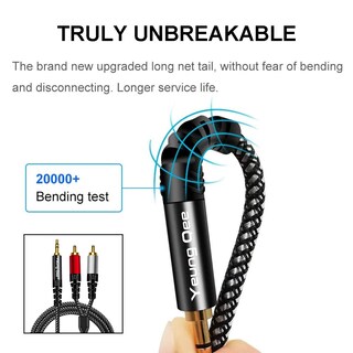 Foto 6 | Foto 6 | Cable De Audio Yeung Qee De 3,5 Mm Macho A 2rca Macho De 1 M, Trenzado De Nailon - Venta Internacional.