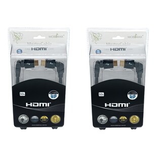 Foto 1 | Foto 1 | Cable Hdmi Mobimax Hdmo3m Negro 3 Metros Conectores Articulados (2 CABLES)