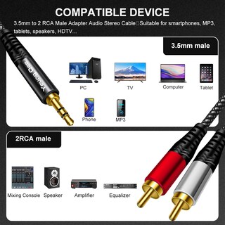 Foto 3 | Foto 3 | Cable de Audio Yeung Qee de 3.5 mm Macho a 2rca Macho - Venta Internacional