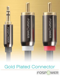 Foto 4 | Foto 4 | Cable De Audio Fospower De 3 5 Mm A Rca Cable Auxiliar Estéreo De 6 Pies - Venta Internacional.