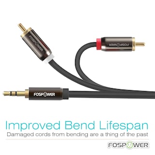 Foto 7 | Foto 7 | Cable De Audio Fospower De 3 5 Mm A Rca Cable Auxiliar Estéreo De 6 Pies - Venta Internacional.