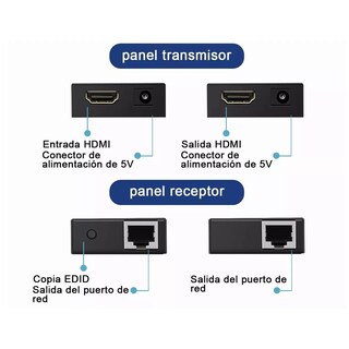 Foto 3 | Foto 3 | Extensor de HDMI Adaptador Cat5e/6/7 60M Full HD 1080P Eo Safe Imports Esi-8549 color Negro