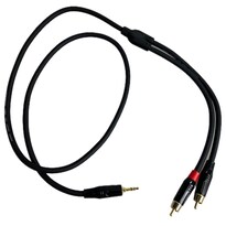 Cable Extensión Plug 3,5 Estéreo a 2 Plug Rca 1 m