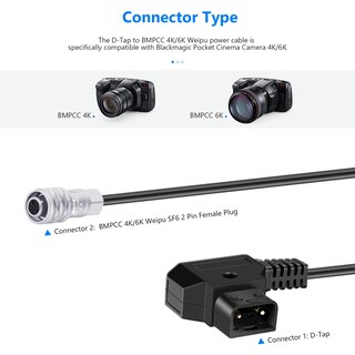 Foto 5 | Foto 5 | Cable De Alimentación Neewer D-tap A Bmpc 4k/6k Para Batería De Montaje En V - Venta Internacional.