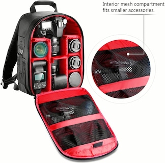 Foto 3 | Foto 3 | Bolso para Cámara Profesional Impermeable Malubero color Rojo con Negro