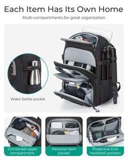 Foto 3 | Foto 3 | Mochila Para Cámara Bagsmart Para Fotógrafos Con Portátil De 15,6 Pulgadas - Venta Internacional.