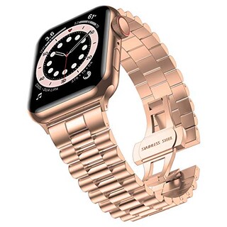 Foto 1 | Foto 1 | Venta Internacional - Baozai Compatible Con Apple Watch 41 Mm 44 Mm 38 Mm, Reemplazo De Banda De Iwatch De Acero Inoxidable Sól