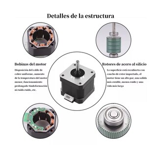 Foto 5 | Foto 5 | Motor A Pasos Fuente 12v 17 BELUG para Impresora 3D Negro con Plata