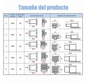 Foto 4 | Foto 4 | Terminal De Cable Eléctrico 580 Pcs 2.8mm, 2/3/4/6/9 Pines Blanco Dorado