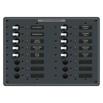 Panel Dc Blue Sea Systems 8377, 16 Posiciones, 100 A, Con Metros - Venta Internacional.