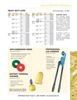Foto 3 | Foto 3 | Arandelas Eléctricas De Cobre Estañado De Alta Resistencia, 4 Awg, Paquete De 100 - Venta Internacional.