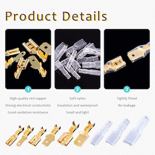 Foto 3 | Foto 3 | Bloque De Terminales De Engarzado De Cables Spade Quick Connectors 720 Unidades - Venta Internacional.