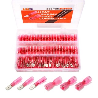 Foto 1 | Foto 1 | Kit De Conectores Tipo Pala Hks Red Awg 22-16 Con Termorretráctil 200 Unidades - Venta Internacional.