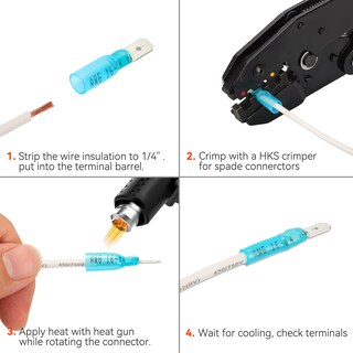 Foto 6 | Foto 6 | Kit De Conectores Tipo Pala Hks Red Awg 22-16 Con Termorretráctil 200 Unidades - Venta Internacional.