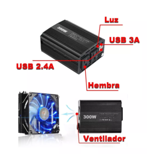 Foto 2 | Foto 2 | Inversor de Corriente Belug 300 W para Auto