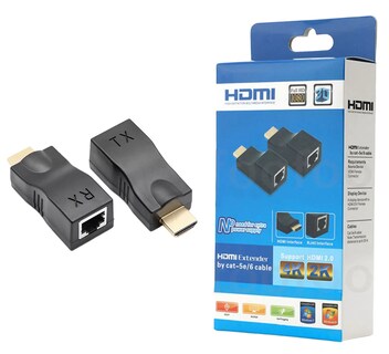 Foto 1 | Foto 1 | Extensor Hdmi A Hdmi 30m Decuado para Cable Cat6 Rj45 1080p Negro