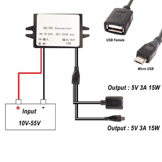 Foto 3 | Foto 3 | Convertidor Dc Xmsjsiy 10-55v A 5v Usb 3a 15w De Alimentación Para Coche - Venta Internacional.