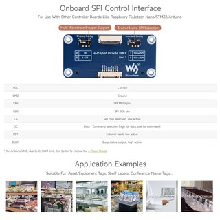 Foto 6 | Foto 6 | Pantalla De Tinta Electrónica Hat Waveshare De 7,5 Pulgadas Para Raspberry Pi - Venta Internacional.