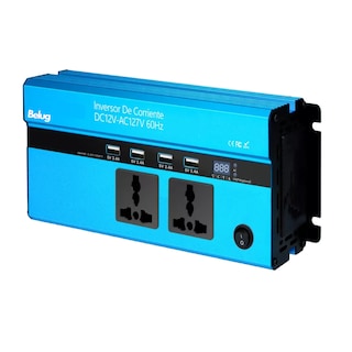 Foto 1 | Foto 1 | Inversor De Corriente Dual 1000w Con 4 Usb 12 Vcc A 110 Vca, Belug Azul
