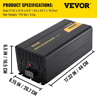 Foto 7 | Foto 7 | Inversor De Corriente Vevor 5000w De Onda Sinusoidal Modificada Dc 12v A Ac 1 - Venta Internacional.