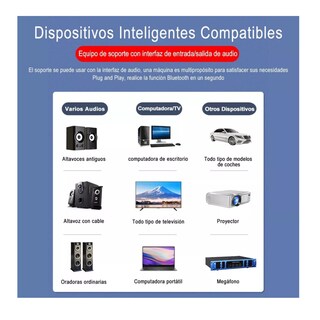 Foto 5 | Foto 5 | Transmisor/receptor Lcd Bluetooth 5.0 Para Pc, Tv, Altavoces Negro Belug