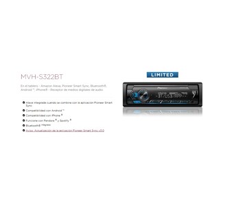 Foto 3 | Foto 3 | Estereo Pioneer Mvh-s322bt Usb, Bletooth, Aux (sin Lector Cd) Negro
