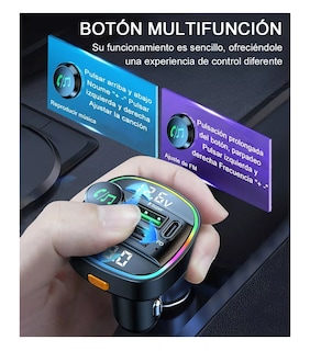 Foto 4 | Foto 4 | Transmisor FM BELUG Bluetooth 5.0 Modulador de Radio de Coche Mano Negro