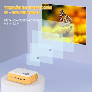 Foto 2 | Foto 2 | Proyector Mini 1080p Hd Portátil Pantalla 100'' Eo Safe Imports Esi-12604 Multicolor