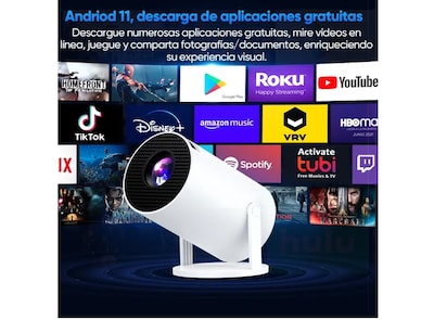 Foto 5 | Foto 5 | Proyector Xtellar 4k Profesional Con Sistema Android, Luminosidad De 8000lm, Imagen Hd 1080p, Modelo Hy300 Pro Para Ambientes Do