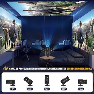 Foto 3 | Foto 3 | Proyector Mini Conectividad Wifi Y Bluetooth. Eo Safe Imports Esi-20199 Negro