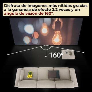 Foto 3 | Foto 3 | Pantalla Para Proyector 84'' Anti-luz Portátil Malla Blanca