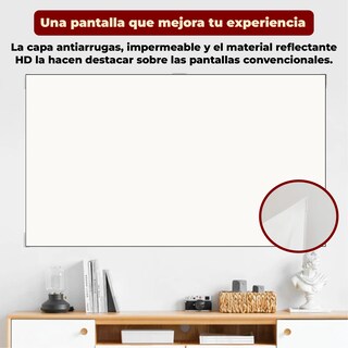 Foto 4 | Foto 4 | Pantalla Para Proyector 84'' Anti-luz Portátil Malla Blanca