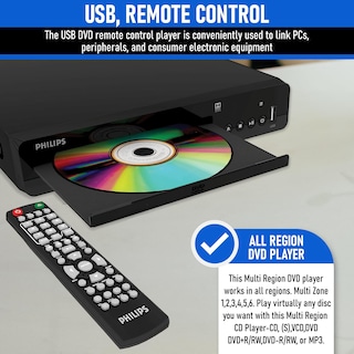 Foto 5 | Foto 5 | Reproductor De Dvd Philips Reproduce Todas Las Regiones Para Televisores Inteligentes - Venta Internacional.