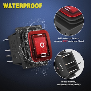 Foto 4 | Foto 4 | Interruptor Basculante Nilight De 6 Pines, Encendido Y Apagado, Con Led Rojo Con Iluminación Ip67 - Venta Internacional.