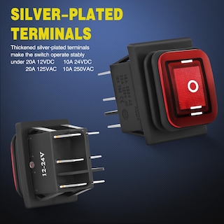 Foto 7 | Foto 7 | Interruptor Basculante Nilight De 6 Pines, Encendido Y Apagado, Con Led Rojo Con Iluminación Ip67 - Venta Internacional.