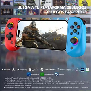 Foto 8 | Foto 8 | Control Joystick Gamepad Mr. Gadgets D8-RA Rgb Para Iphone Android Switch Color Rojo Y Azul